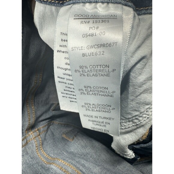 Good American GOOD WAIST CROP SKINNY JEANS GWCSPR067T Size 2 26 - Picture 3 of 6